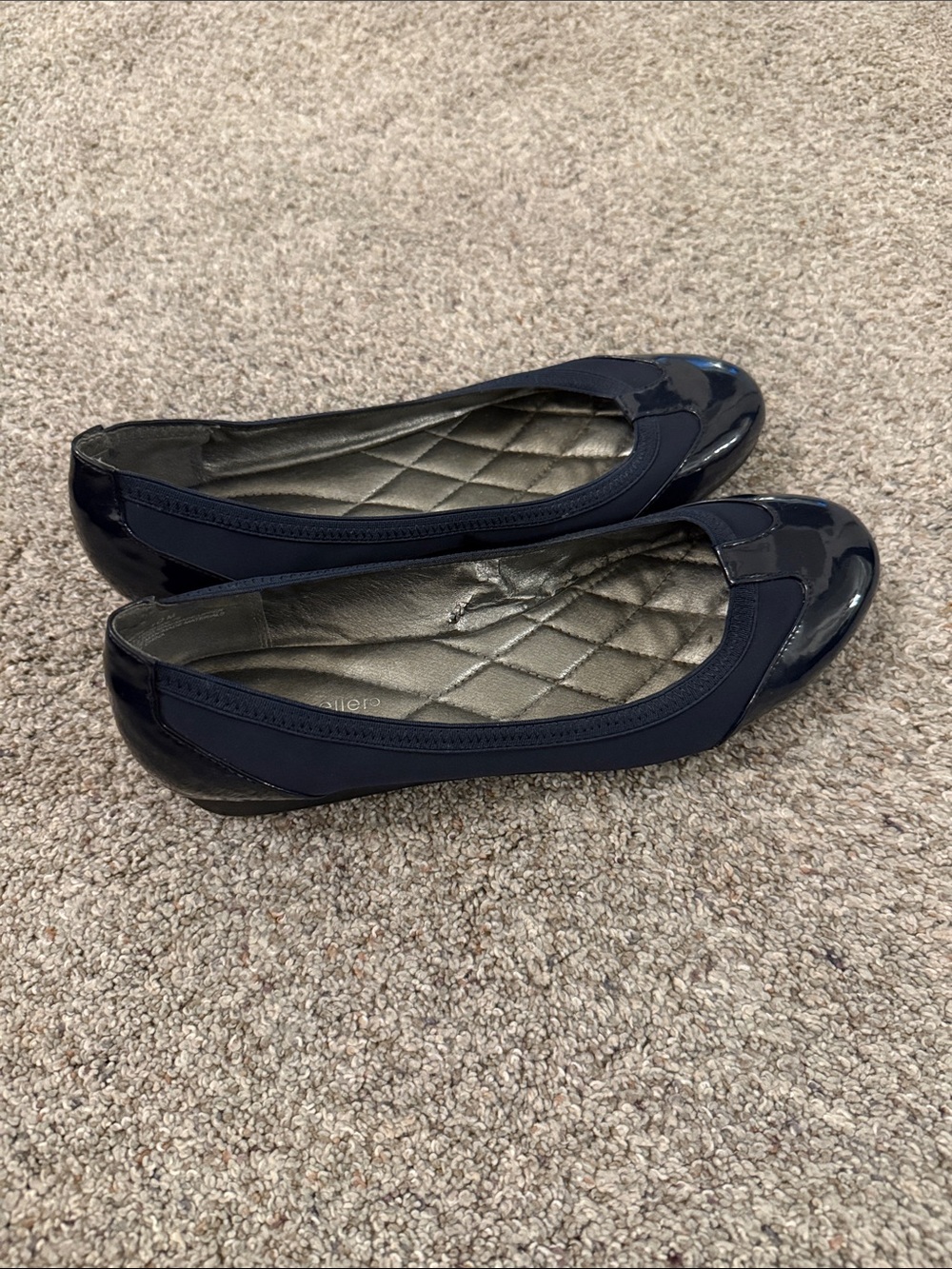 Andrew Geller Women's Navy Quinese Comfort Ballet Flats 10M